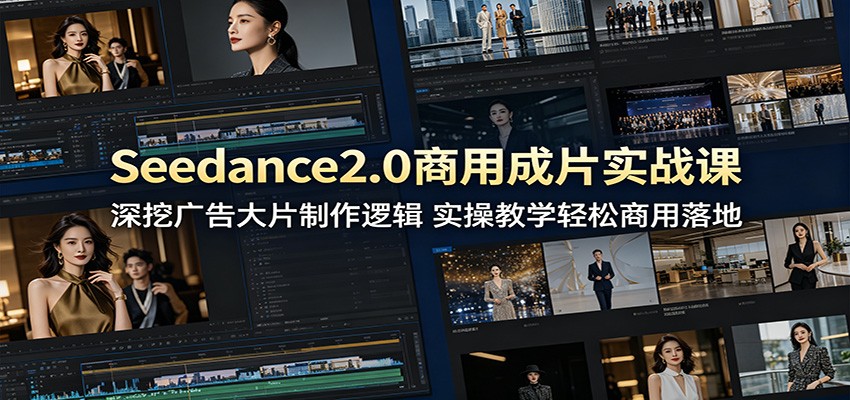 Seedance2.0商用成片实战课：深挖广告大片制作逻辑，实操教学轻松商用落地-源创文化
