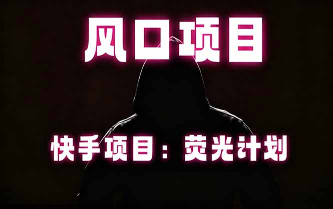 快手风口项目，荧光计划托管，长期稳定，适合批量做-源创文化