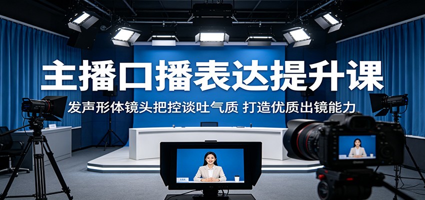 主播口播表达提升课：发声形体镜头把控谈吐气质，打造优质出镜能力-源创文化