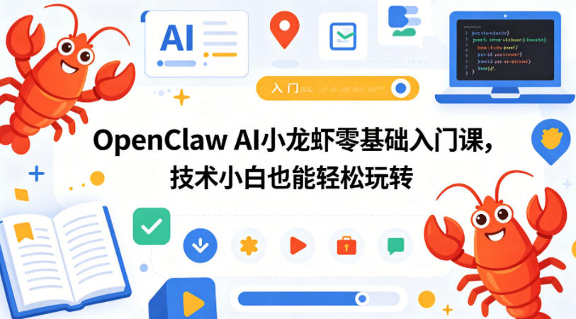 OpenClaw AI小龙虾零基础入门课，技术小白也能轻松玩转(更新0522)-源创文化