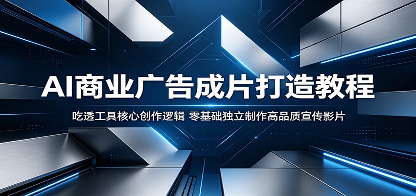 AI商业广告成片打造教程：吃透工具核心创作逻辑，零基础独立制作高品质宣传影片-源创文化