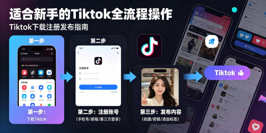 Tiktok下载注册发布，适合新手的Tiktok全流程操作-源创文化