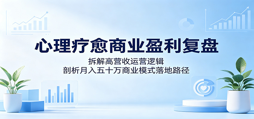 心理疗愈商业盈利复盘：拆解高营收运营逻辑，剖析月入五十万商业模式落地路径-源创文化