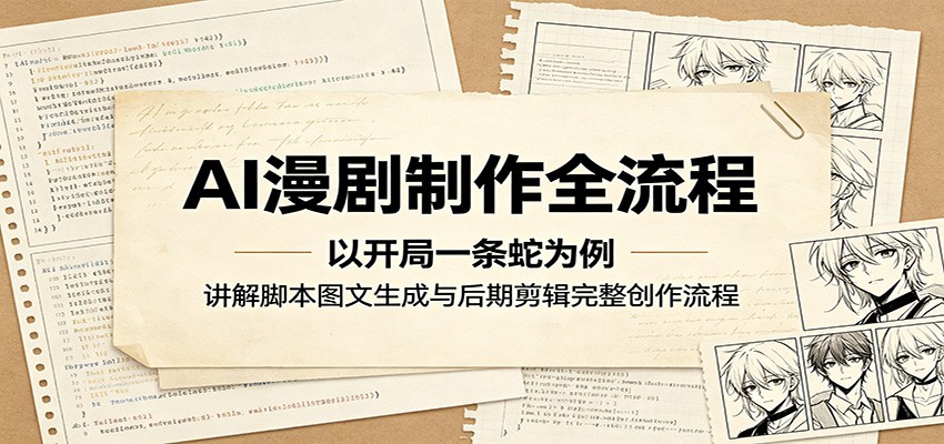 AI漫剧制作全流程：以开局一条蛇为例，讲解脚本图文生成与后期剪辑完整创作流程-源创文化
