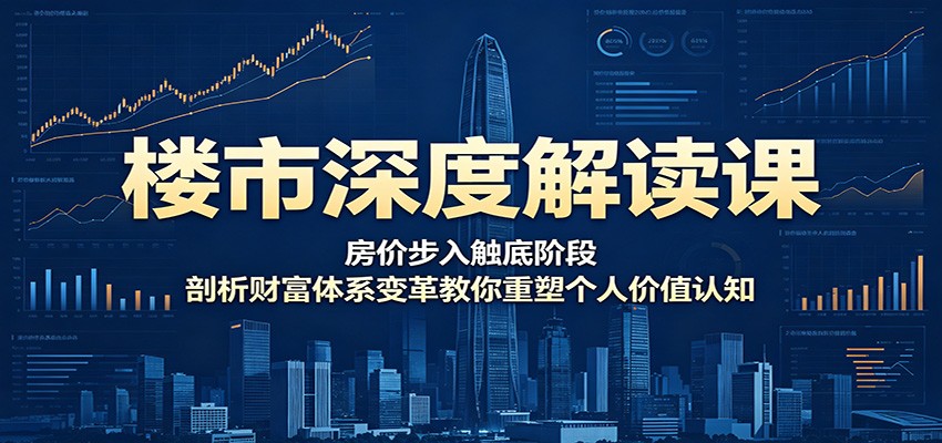 楼市深度解读课：房价步入触底阶段，剖析财富体系变革教你重塑个人价值认知-源创文化