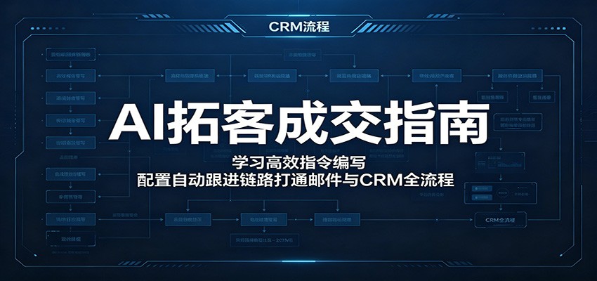 AI拓客成交指南：学习高效指令编写，配置自动跟进链路打通邮件与CRM全流程-源创文化
