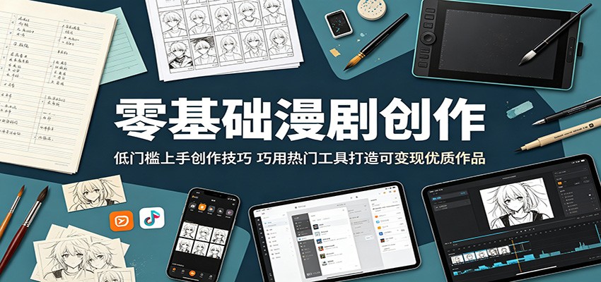 零基础漫剧创作：低门槛上手创作技巧，巧用热门工具打造可变现优质作品-源创文化