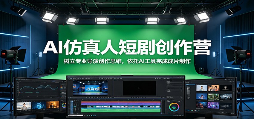 AI仿真人短剧创作营:树立专业导演创作思维,依托AI工具完成成片制作-源创文化