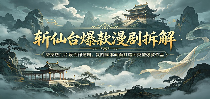 斩仙台爆款漫剧拆解:深挖热门片段创作逻辑,复刻脚本画面打造同类型爆款作品-源创文化