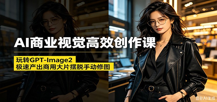 AI商业视觉高效创作课:玩转GPT-Image2,极速产出商用大片摆脱手动修图(更新)-源创文化