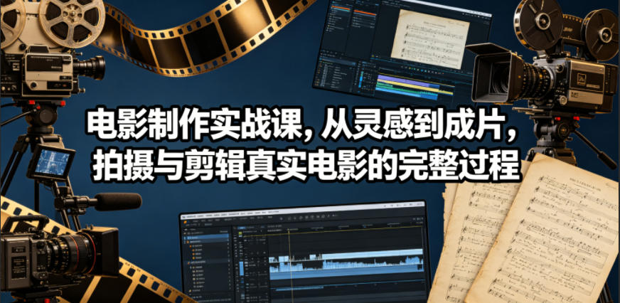 电影制作实战课,从灵感到成片,拍摄与剪辑真实电影的完整过程【原创双语字幕】-源创文化