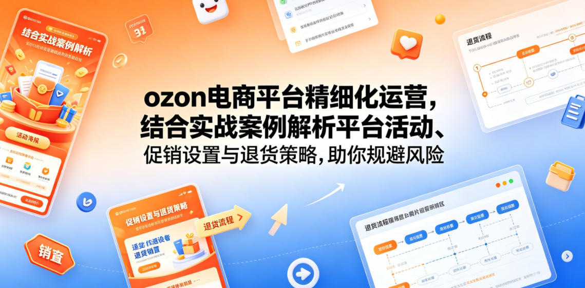 ozon电商平台精细化运营，结合实战案例解析平台活动、促销设置与退货策略，助你规避风险、提升销量-源创文化