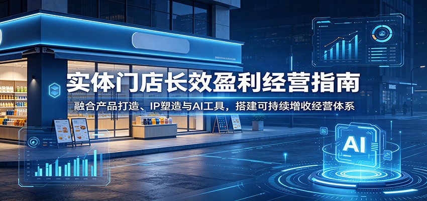实体门店长效盈利经营指南:融合产品打造、IP塑造与AI工具,搭建可持续增收经营体系-源创文化