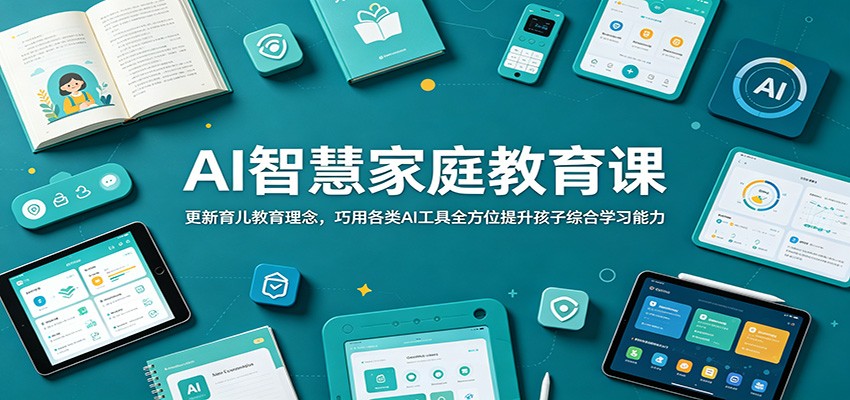 AI智慧家庭教育课：更新育儿教育理念，巧用各类AI工具全方位提升孩子综合学习能力-源创文化