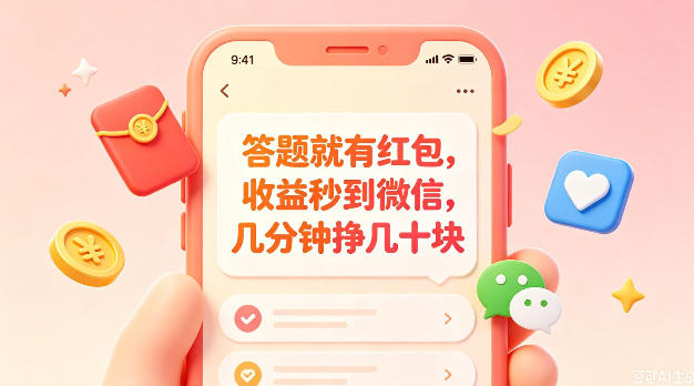 答题就有红包,收益秒到微信,几分钟挣几十块,学生党上班族宝妈都可以玩【揭秘】-源创文化