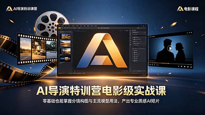 AI导演特训营电影级实战课，零基础也能掌握分镜构图与主流模型用法，产出专业质感AI短片-源创文化