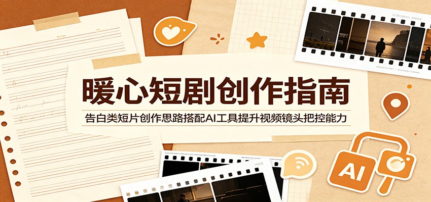 暖心短剧创作指南：告白类短片创作思路搭配AI工具提升视频镜头把控能力-源创文化