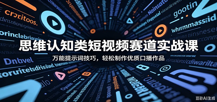 思维认知类短视频赛道实战课：万能提示词技巧，轻松制作优质口播作品-源创文化