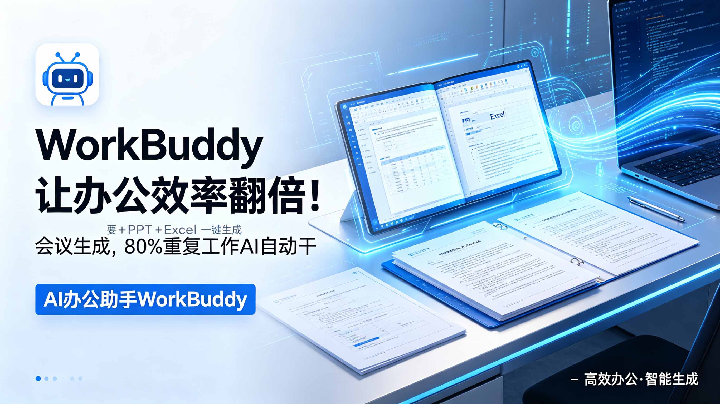WorkBuddy让办公效率翻倍!会议纪要+PPT+Excel一键生成,80%重复工作AI自动干-源创文化