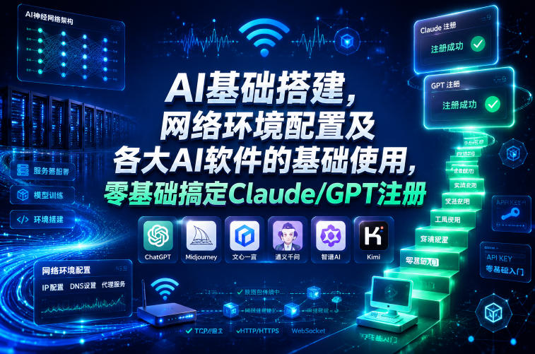 AI基础搭建,网络环境配置及各大AI软件的基础使用,零基础搞定Claude/GPT注册-源创文化