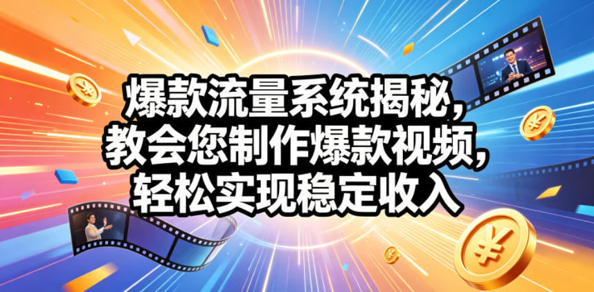 爆款流量系统揭秘，教会您制作爆款视频，轻松实现稳定收入【原创双语字幕】-源创文化