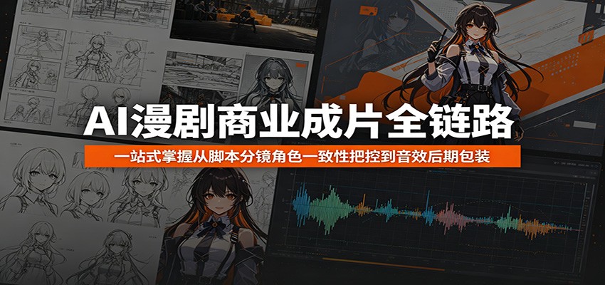 AI漫剧商业成片全链路:一站式掌握从脚本分镜角色一致性把控到音效后期包装-源创文化