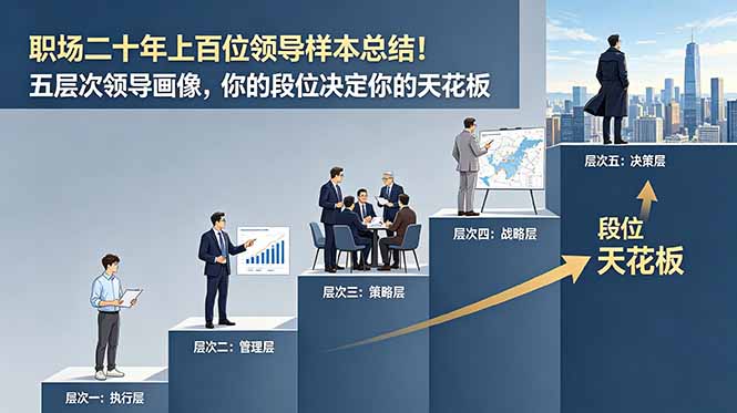 付费文章:职场二十年上百位领导样本总结!五层次领导画像,你的段位决定你的天花板-源创文化