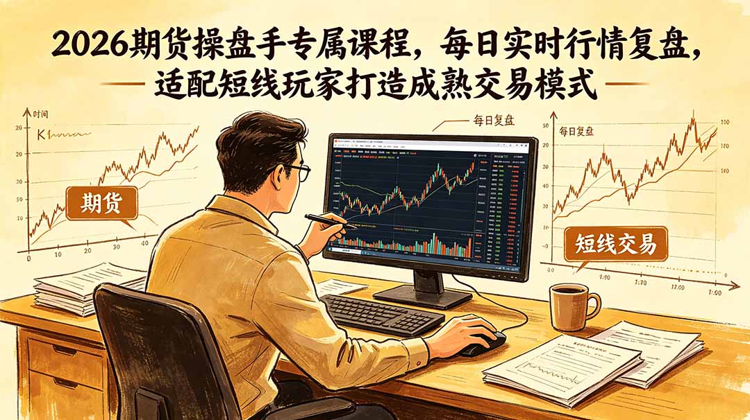 2026期货操盘手专属课程-更新6月,每日实时行情复盘,适配短线玩家打造成熟交易模式-源创文化