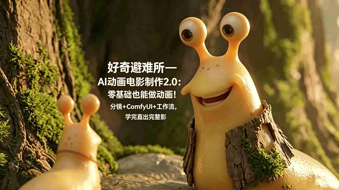 好奇避难所—AI动画电影制作2.0:零基础也能做动画!分镜+ComfyUI+工作流,学完直出完整影片-源创文化