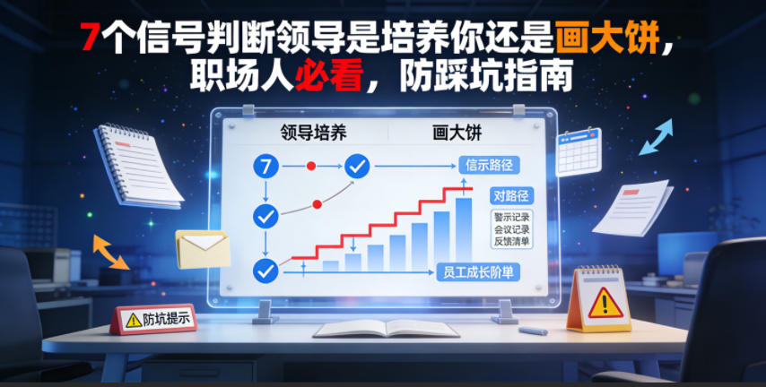 付费文章：7个信号判断领导是培养你还是画大饼，职场人必看，防踩坑指南-源创文化