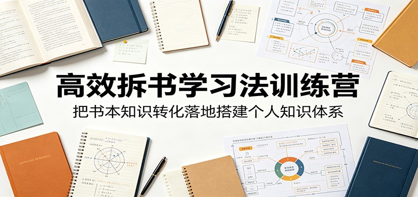 高效拆书学习法训练营,把书本知识转化落地搭建个人知识体系-源创文化