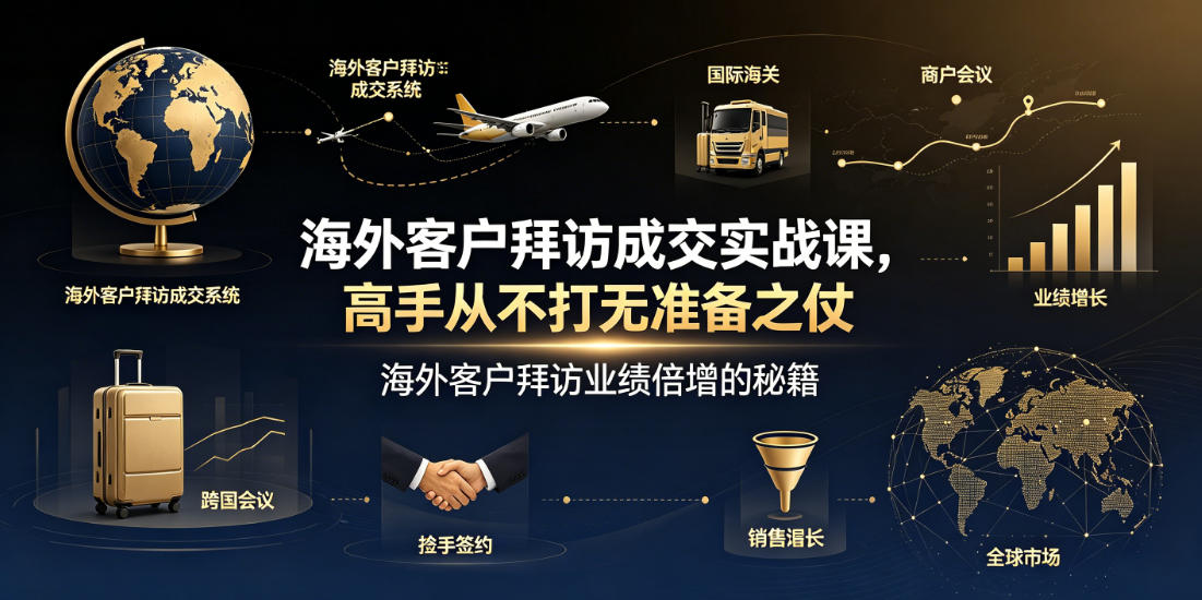 海外客户拜访成交实战课,高手从不打无准备之仗,海外客户拜访业绩倍增的秘籍-源创文化