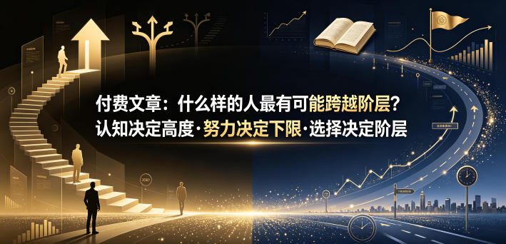 付费文章：什么样的人最有可能跨越阶层？认知决定高度·努力决定下限·选择决定阶层-源创文化