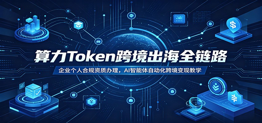 算力Token跨境出海全链路：企业个人合规资质办理，AI智能体自动化跨境变现教学-源创文化