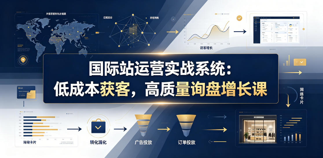 国际站运营实战系统:低成本获客,高质量询盘增长课(更新26年)-源创文化