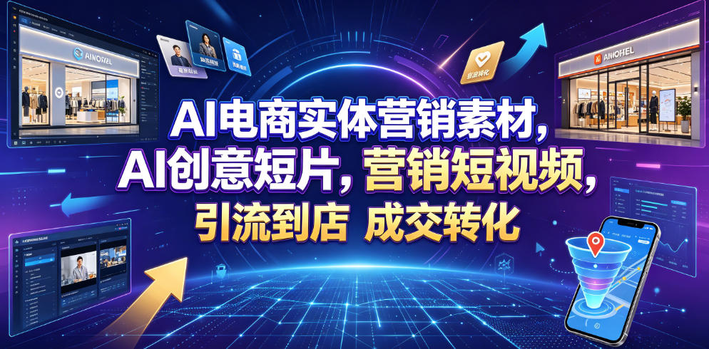 AI电商实体营销素材，AI创意短片，高效打造营销短视频，轻松引流到店，稳定提升门店客流与成交转化-源创文化
