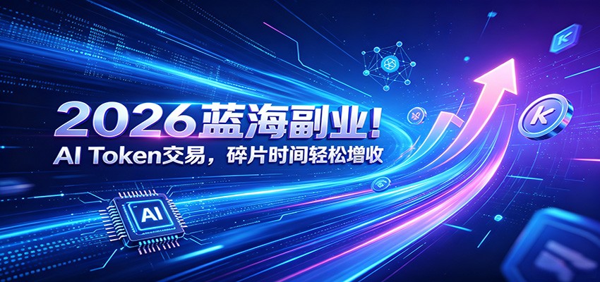 2026蓝海副业！AI Token交易，碎片时间轻松增收-源创文化