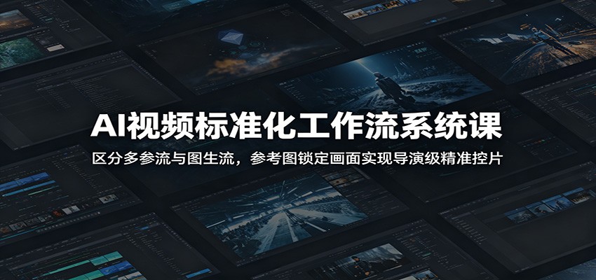 AI视频标准化工作流系统课：区分多参流与图生流，参考图锁定画面实现导演级精准控片-源创文化