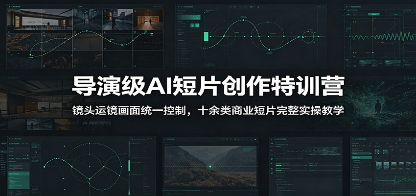 导演级AI短片创作特训营：镜头运镜画面统一控制，十余类商业短片完整实操教学(更新)-源创文化