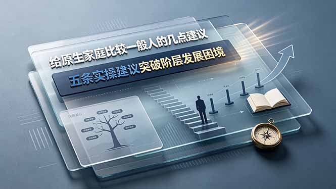 付费文章：给原生家庭比较一般人的几点建议，五条实操建议突破阶层发展困境-源创文化