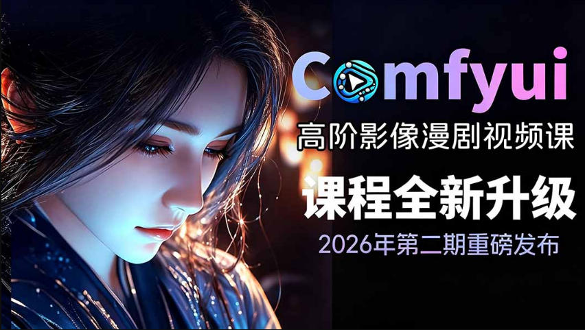 2026新版ComfyUI漫剧动画全流程实战课，0基础入门到进阶全流程动态漫，轻松实现流量变现-源创文化