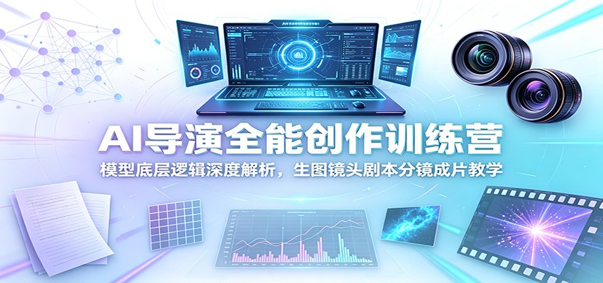 AI导演全能创作训练营：模型底层逻辑深度解析，生图镜头剧本分镜成片教学-源创文化