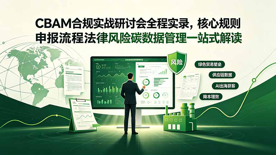 CBAM合规实战研讨会全程实录，核心规则申报流程法律风险碳数据管理一站式解读-源创文化