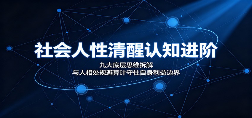 社会人性清醒认知进阶：九大底层思维拆解，与人相处规避算计守住自身利益边界-源创文化