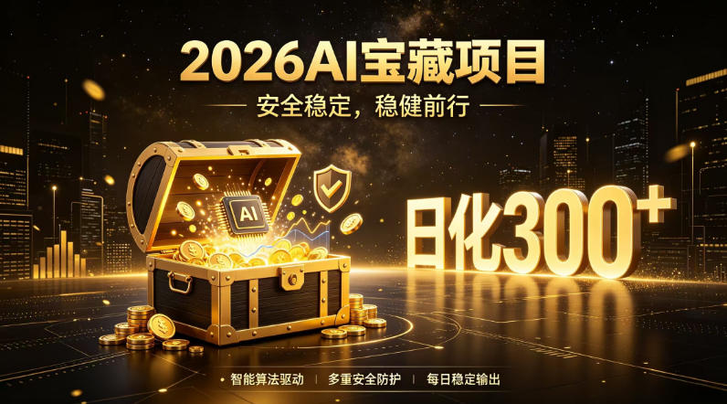 2026AI安全掘金项目，日化稳定300+，无需人为干预操作，当天见收益，操作简单【揭秘】-源创文化
