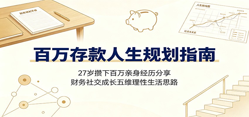 百万存款人生规划指南：27岁攒下百万亲身经历分享，财务社交成长五维理性生活思路-源创文化