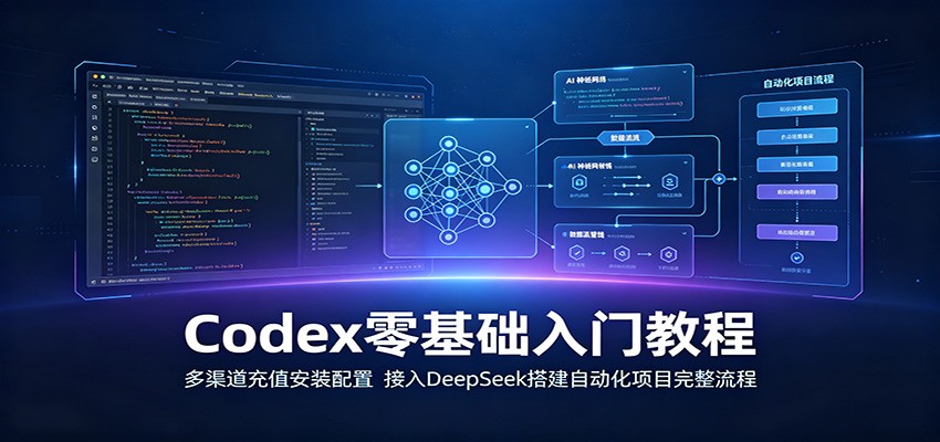 Codex零基础入门教程：多渠道充值安装配置，接入DeepSeek搭建自动化项目完整流程-源创文化