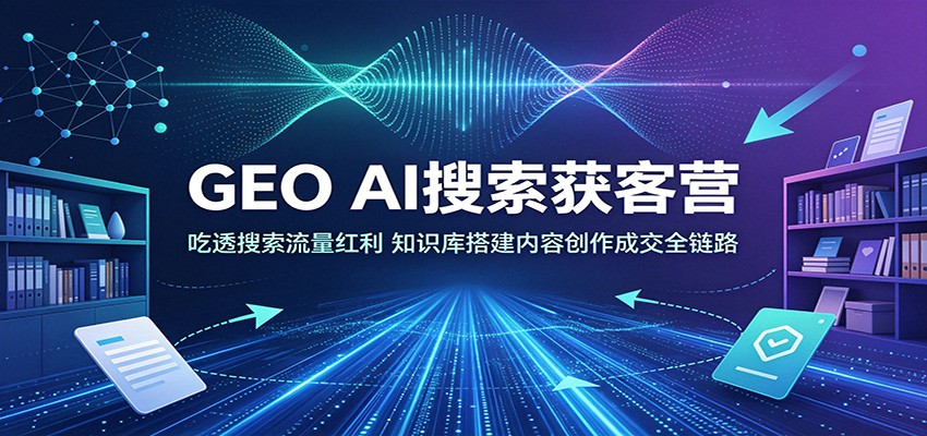 GEO AI搜索获客营:吃透搜索流量红利,知识库搭建内容创作成交全链路-源创文化