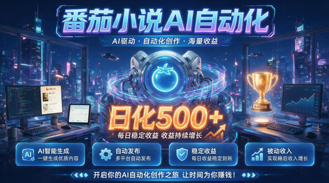 小白可做番茄AI,居家轻创业,每日稳赚500➕,普通人低门槛轻松线上增收【揭秘】-源创文化