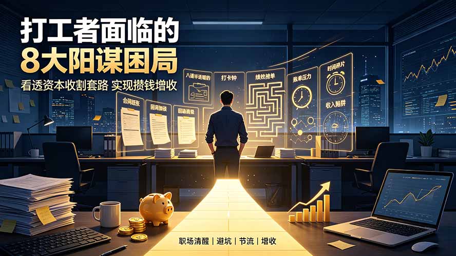 付费文章：打工者面临的8大阳谋困局，看透资本收割套路实现攒钱增收-源创文化